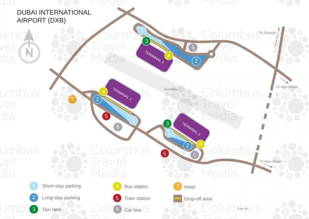 Terminal de Dubai mapa