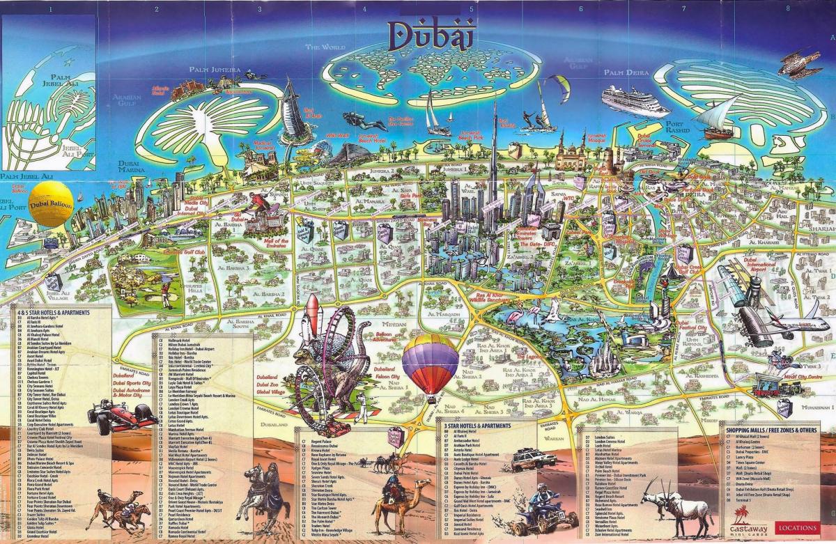 Mapa 3d de Dubai