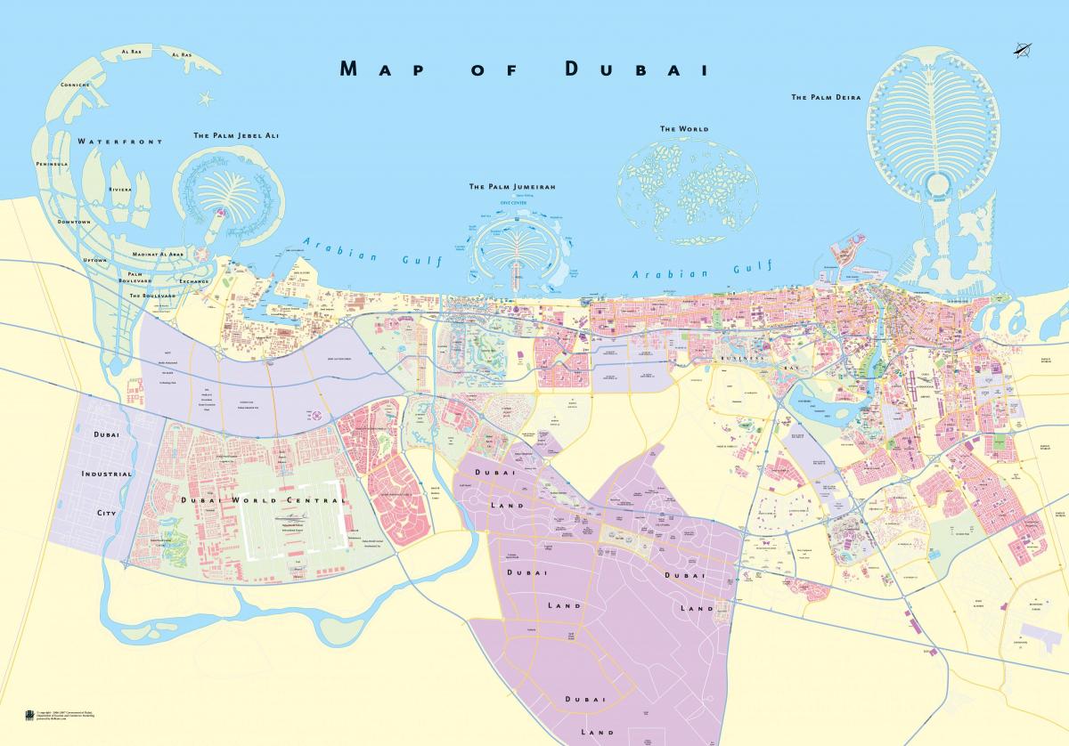 mapa de la ruta Dubai