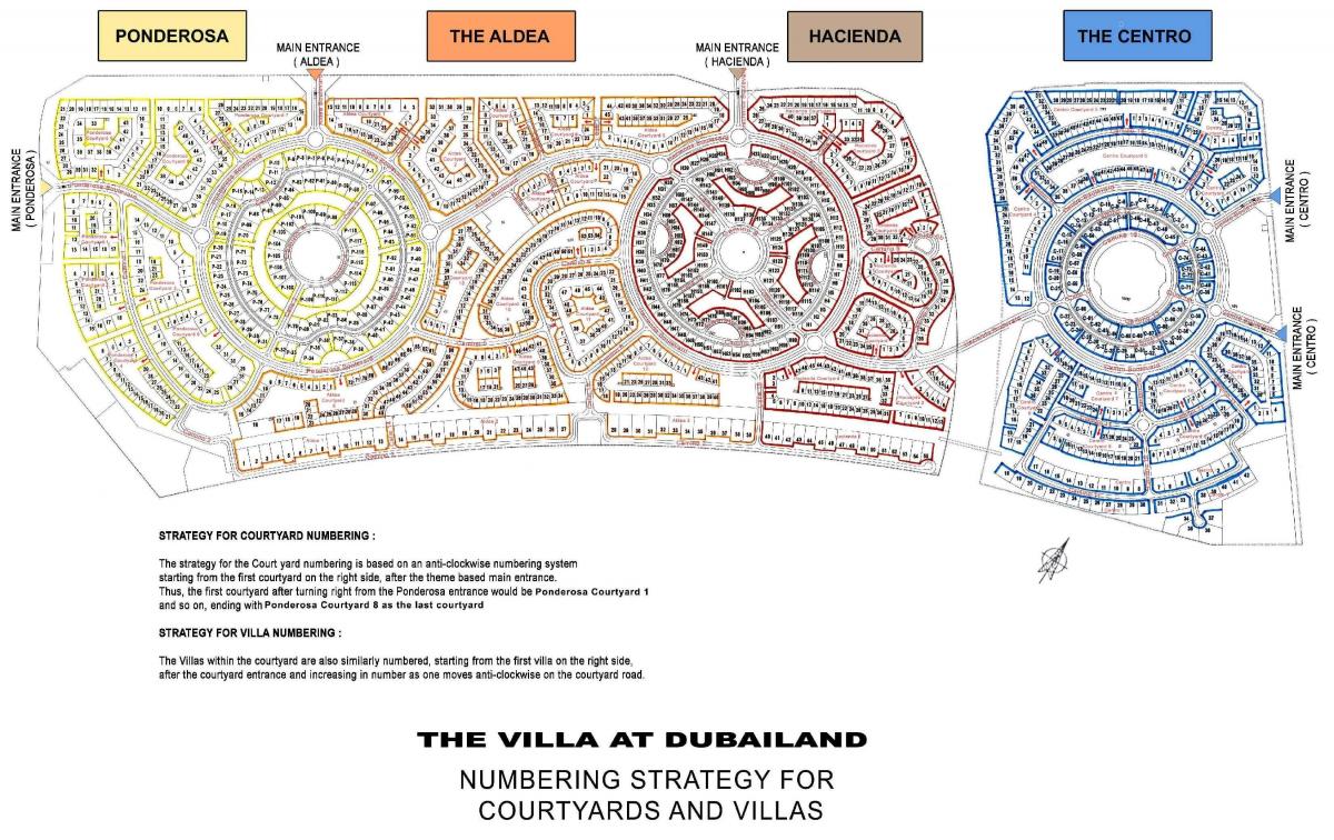 la villa de Dubai mapa de ubicación