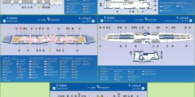 Internacional de Dubai aeropuerto terminal 3 del mapa