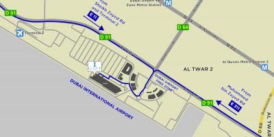 Mapa de Dubai airport free zone