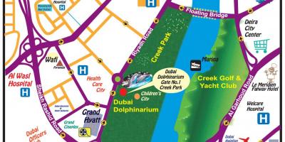 Espectáculo de delfines de Dubai mapa de ubicación