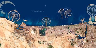 Mapa satelital de Dubai