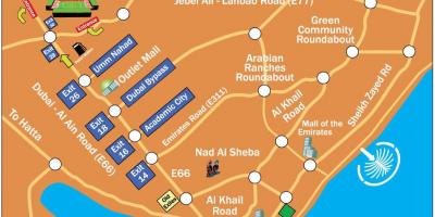 Rugby Sevens de Dubai mapa de ubicación