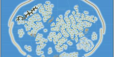 Mundo mapa de la isla de Dubai