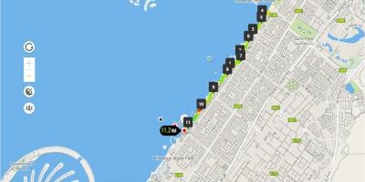 La playa de Jumeirah pista de atletismo mapa