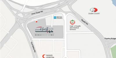 Rashid hospital de Dubai mapa de ubicación