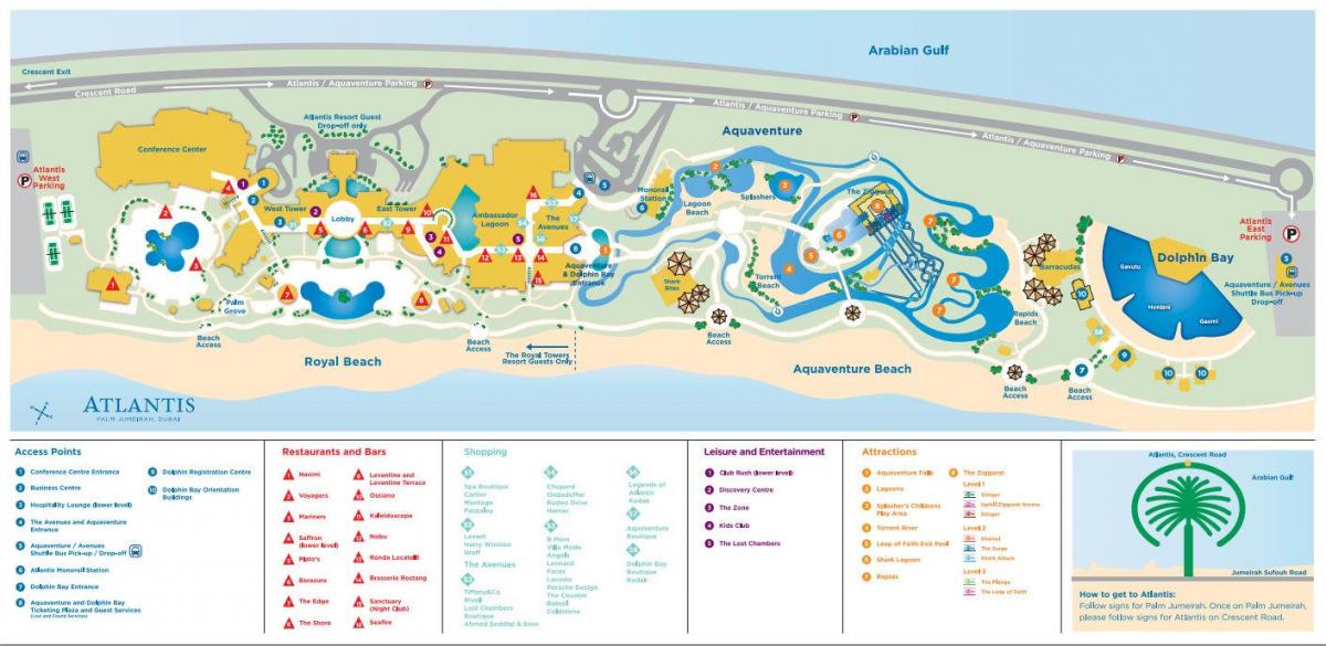 mapa de la Atlántida de Dubai