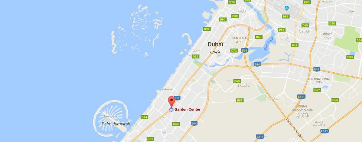 Dubai centro de jardinería mapa de ubicación