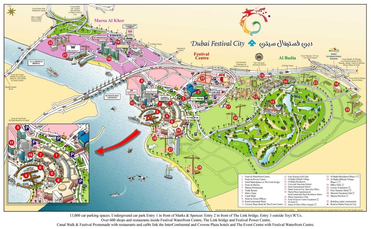 Dubai festival city mapa