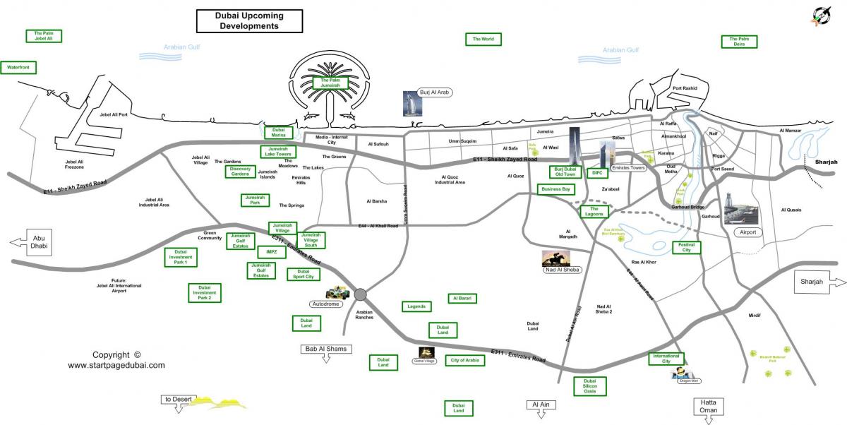 Dubai investment park mapa de ubicación