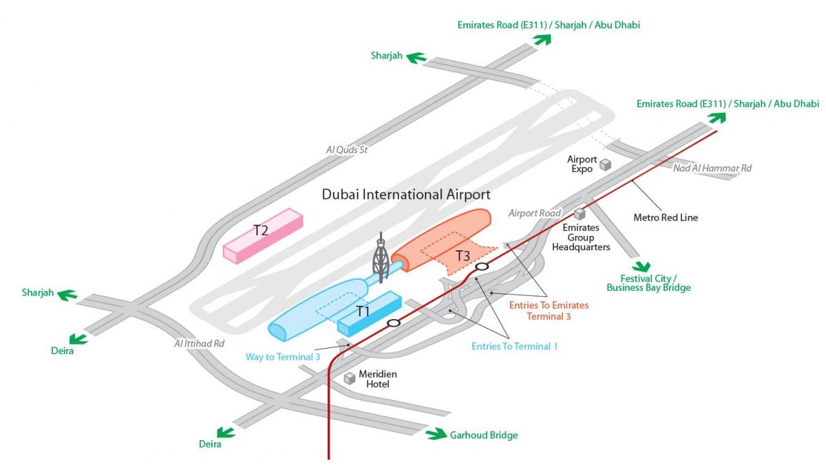 dxb aeropuerto mapa