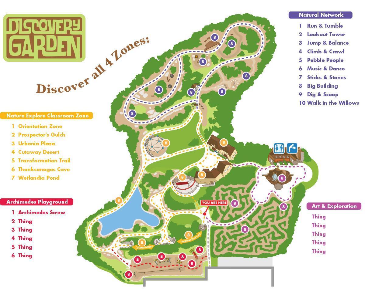 Discovery Gardens mapa de ubicación