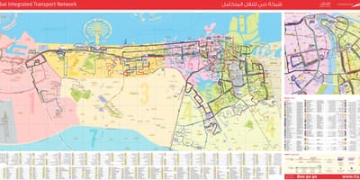 Dubai mapa de transporte