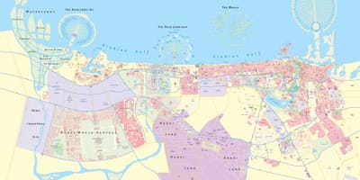 Mapa de Dubai sin conexión