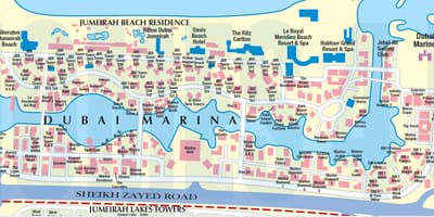 Mapa de Dubai marina